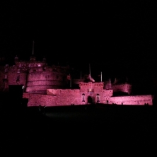 #holidays in #edinburgh #scotland #castle #pink #night